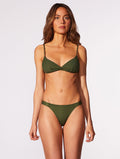 Top Triângulo + Tanga Lateral Média Olive