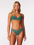 Top Meia Taça + Tanga Faixa Estampada Natural