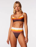 Top Faixa + Hot Pants Estampada Solar